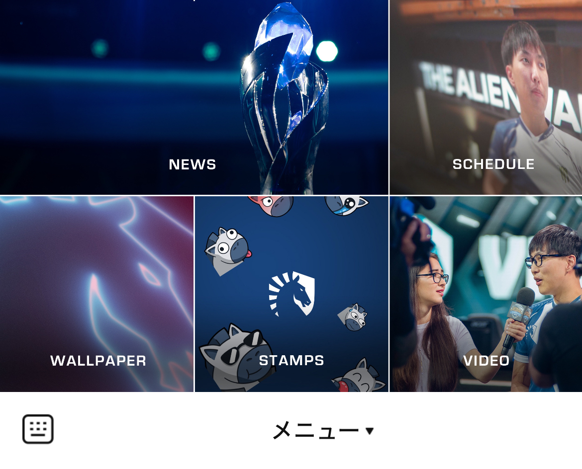 Team LiquidのLINEリッチメニューデザインのサムネイル