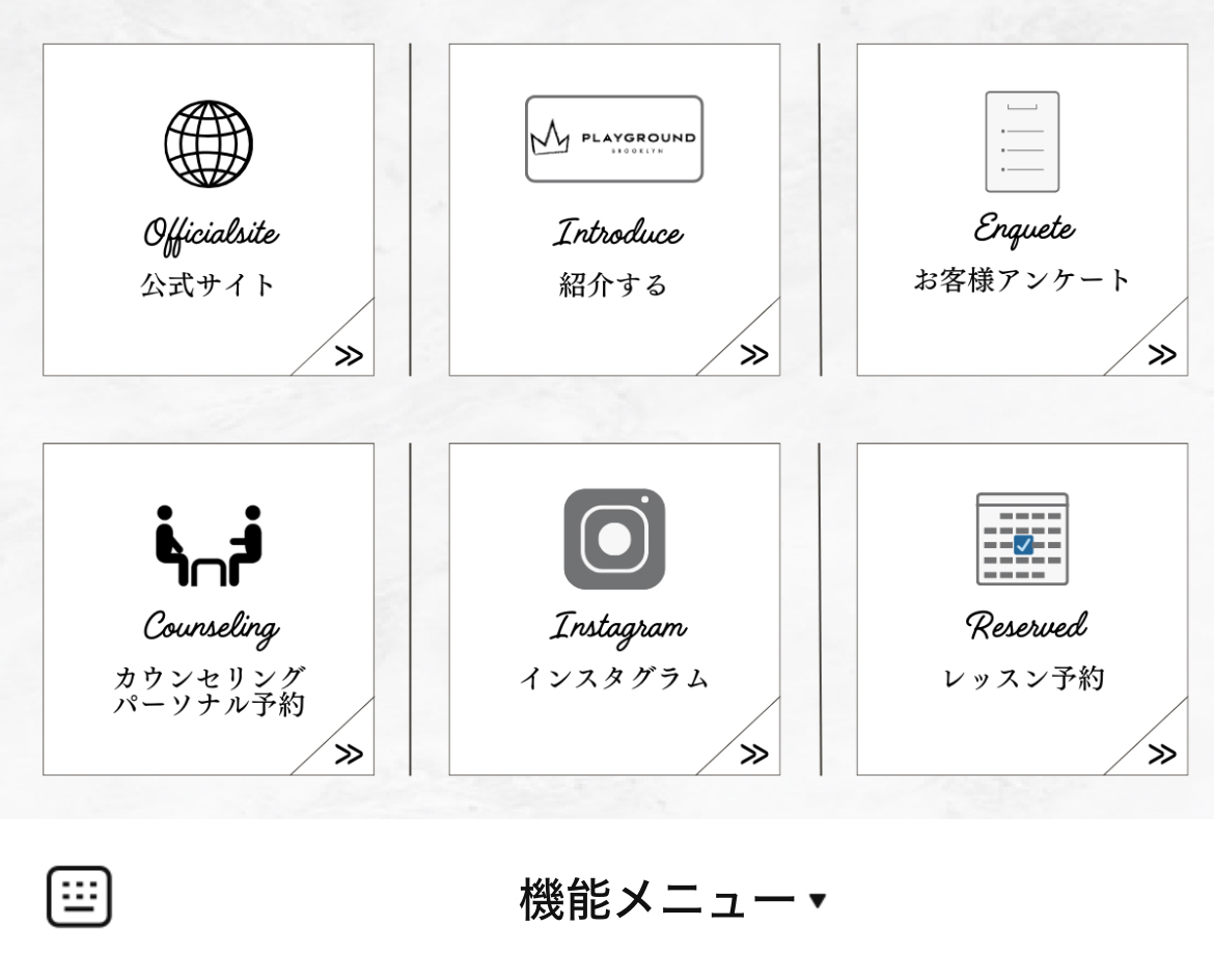 PLAYGROUND _FitnessのLINEリッチメニューデザインのサムネイル
