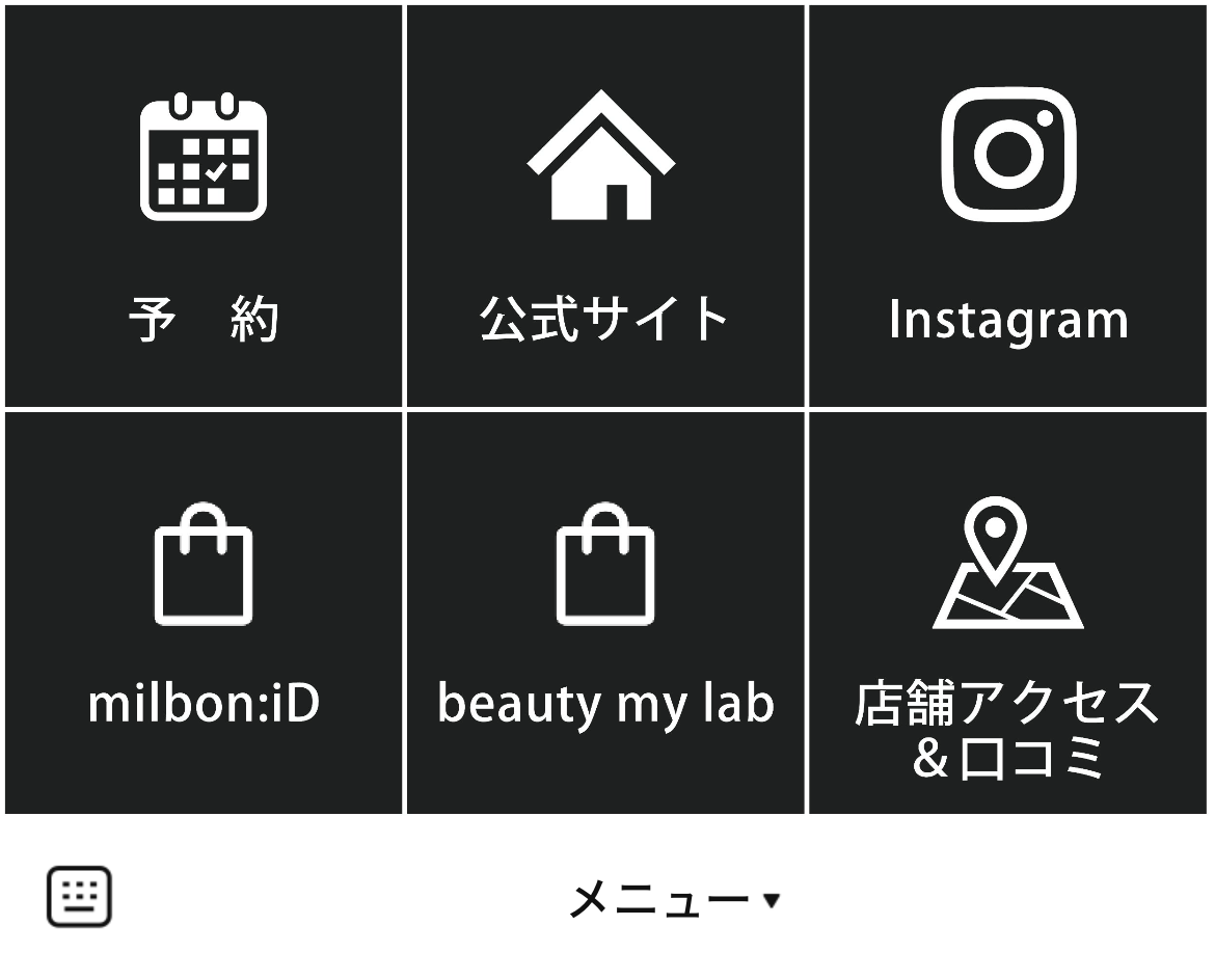 美容室　NIFTYのLINEリッチメニューデザインのサムネイル