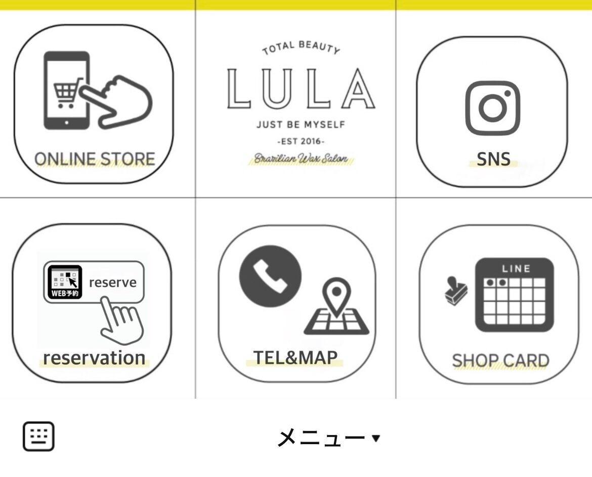 Lula YokohamaのLINEリッチメニューデザインのサムネイル