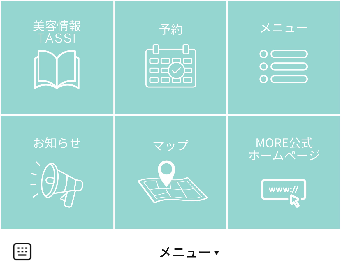 beauty salon MOREのLINEリッチメニューデザインのサムネイル