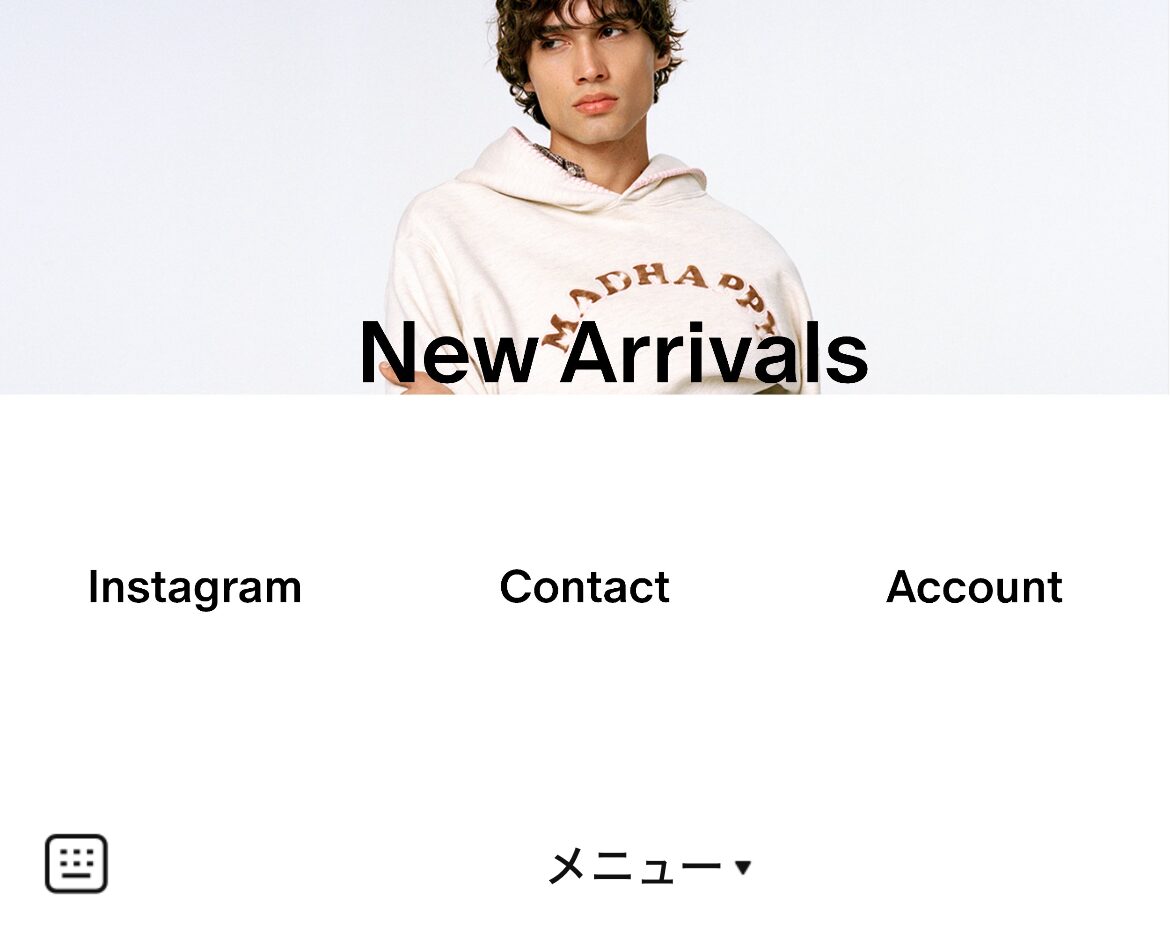 Madhappy JapanのLINEリッチメニューデザインのサムネイル